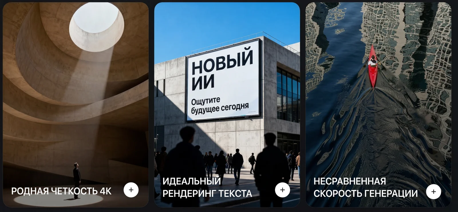 Родная четкость 4K, идеальный рендеринг текста, несравненная скорость генерации